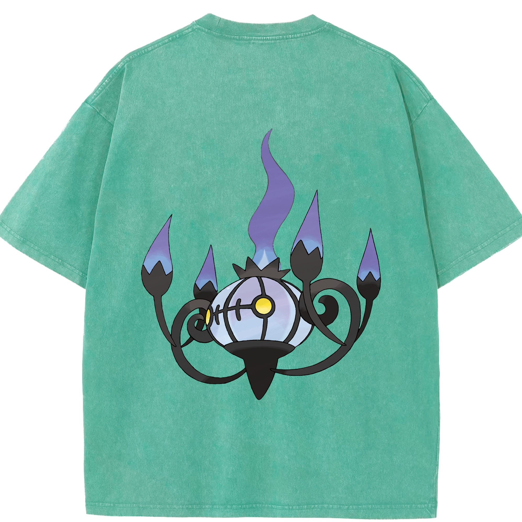 （画像用） ポケットモンスター Pokémon 綿100% ヴィンテージ風 半袖Tシャツ（背面プリント）
